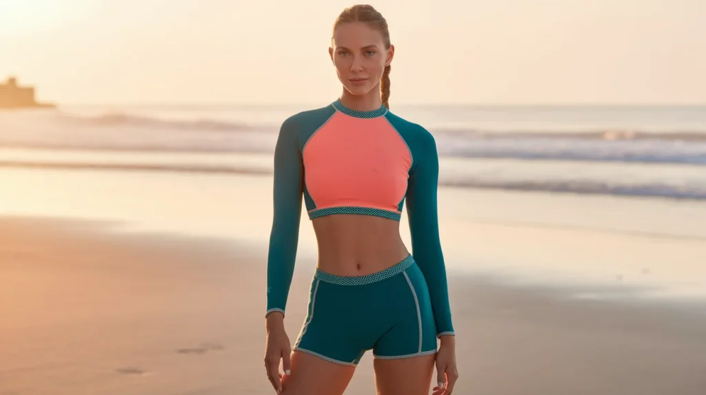 Cropped Rash Guard Set