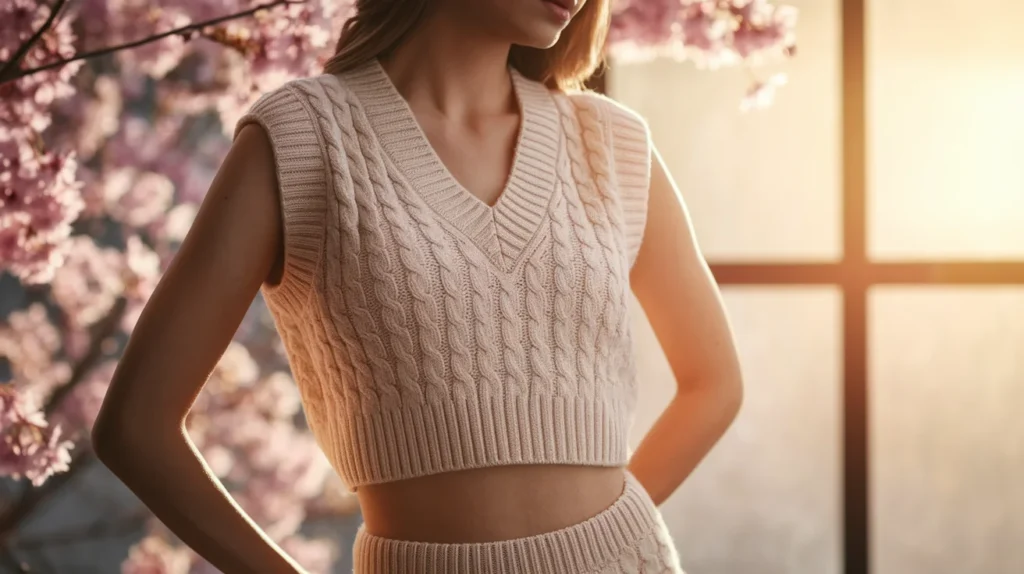 Cropped Sweater Vest
