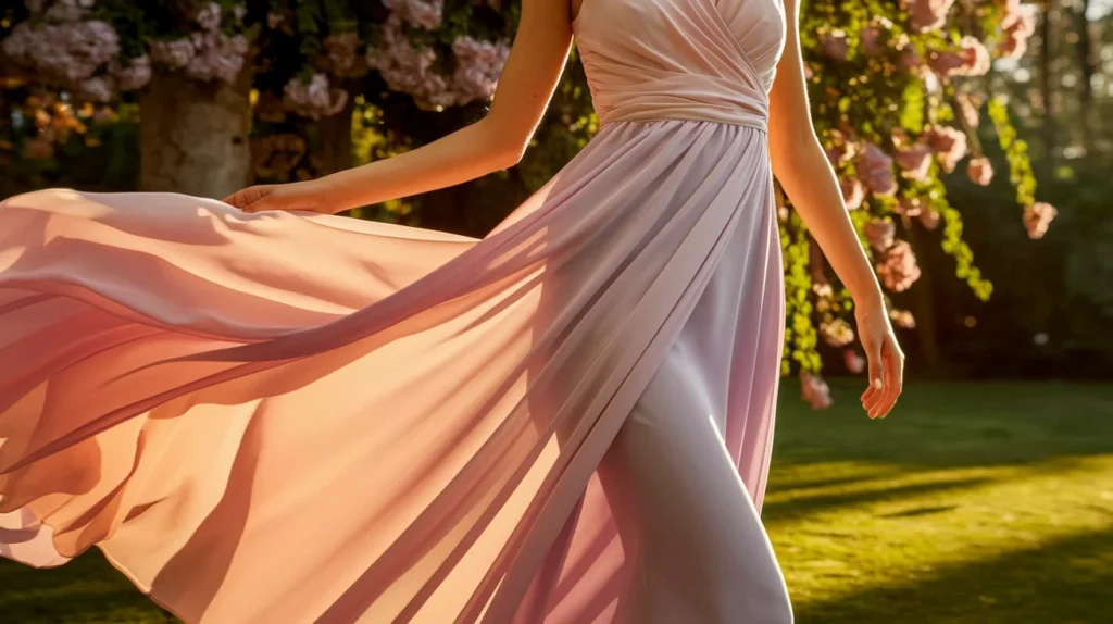 Flowy Chiffon Wrap Dress