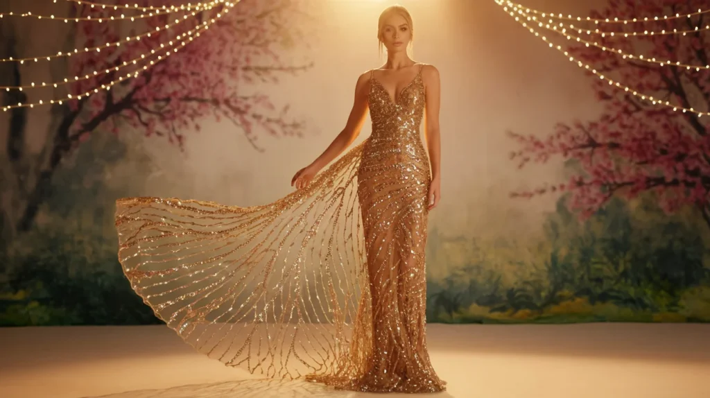 Gold Sequin Dress