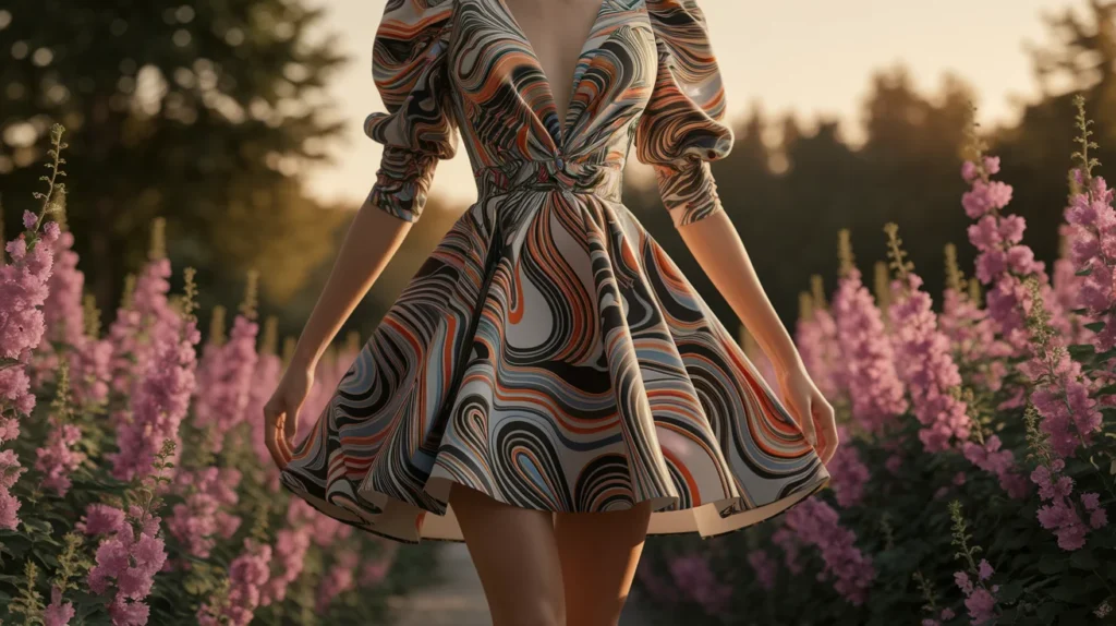 The Graphic Print Mini Dress