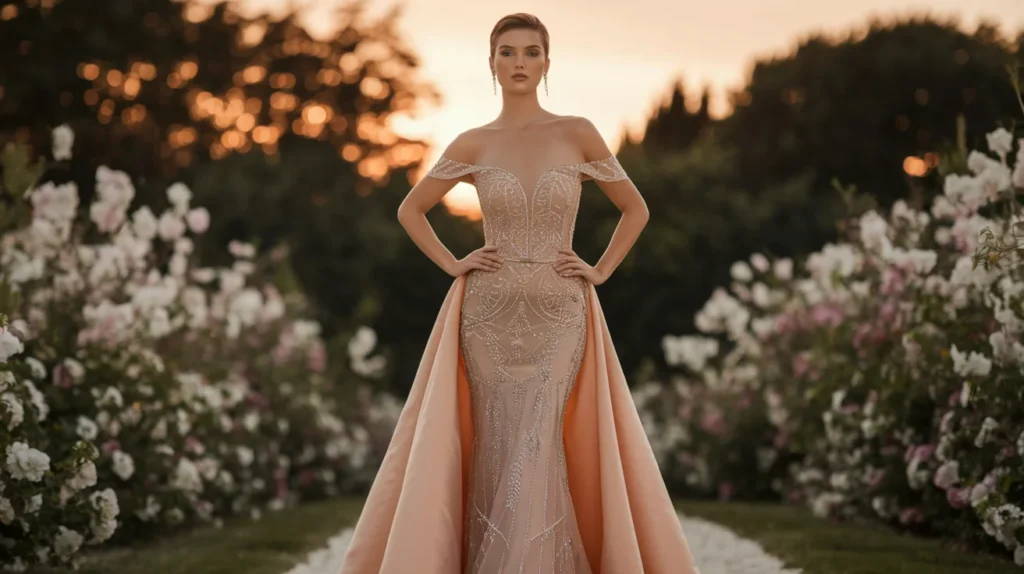 Off-the-shoulder dress to Impress
