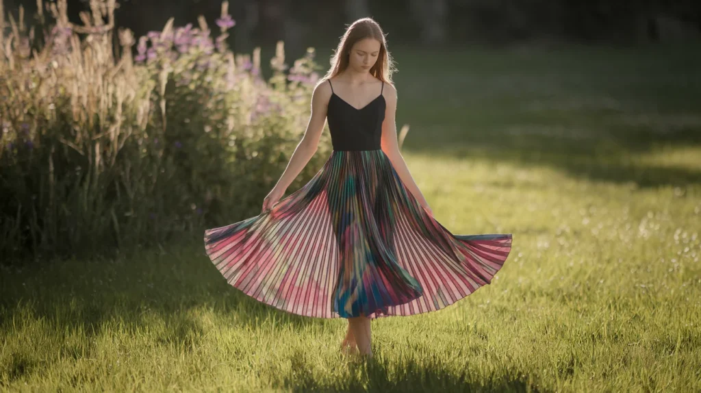 Pleated Skirt Dress