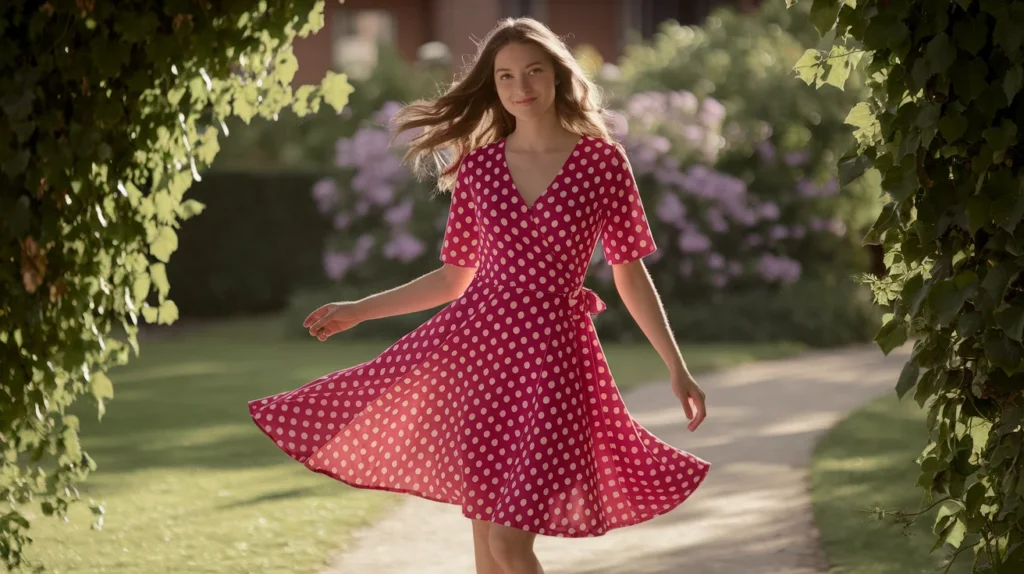 Polka Dot Wrap Dress