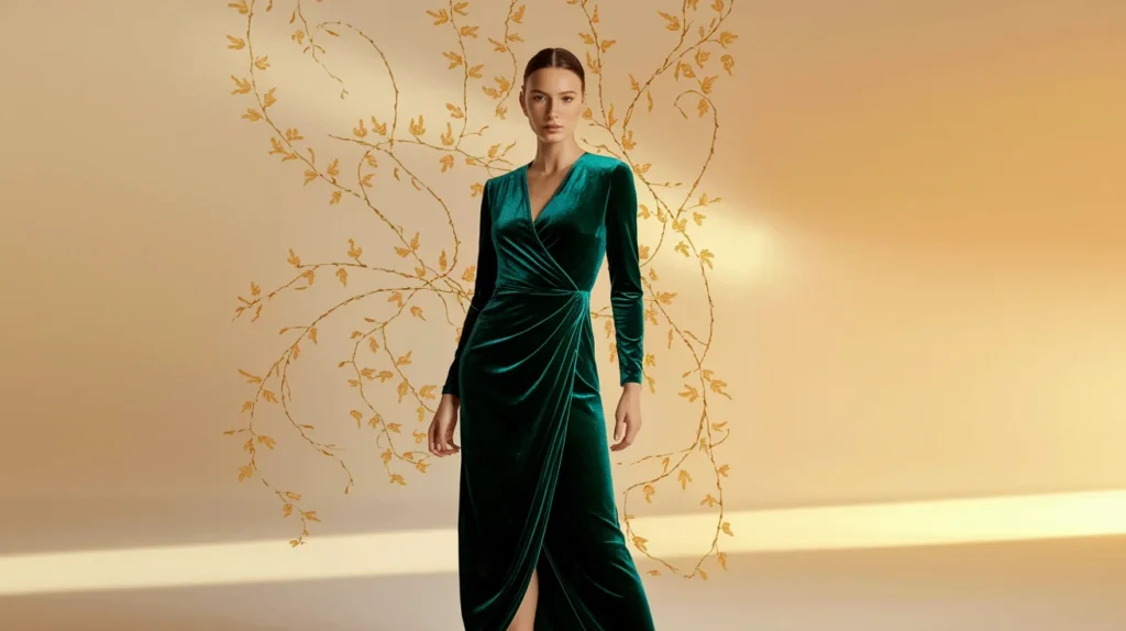 Velvet Wrap Dress